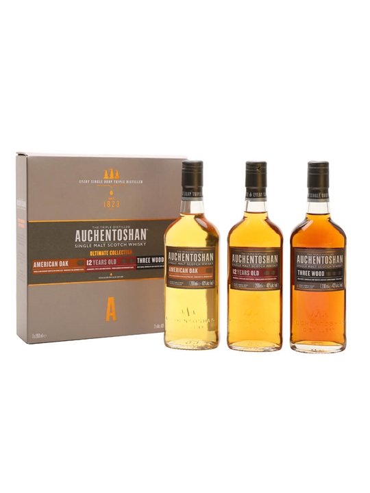 Auchentoshan Trio Pack (American Oak,12 Year Old & 3 Wood) / 3x20cl Lowland Whisky