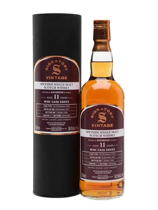 Auchroisk 2012 / 11 Year Old / Amarone Cask / Signatory for The Whisky Exchange Speyside Whisky