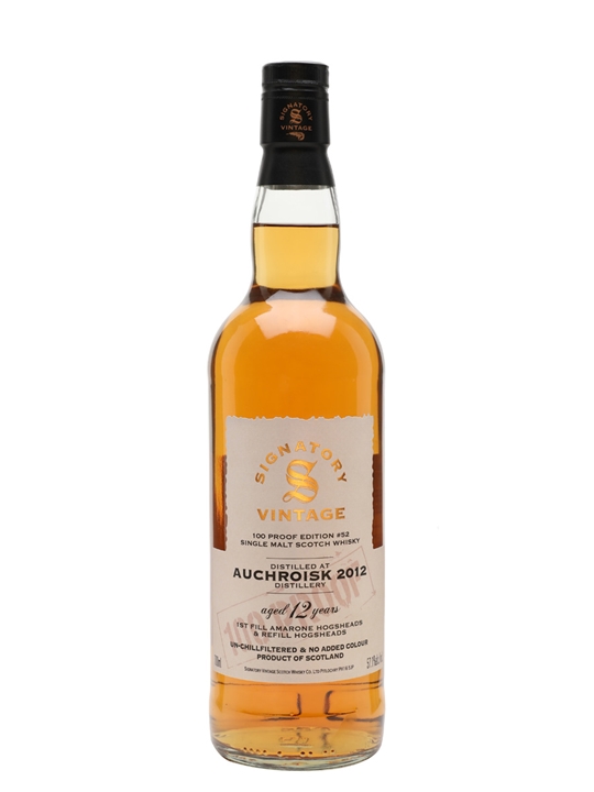 Auchroisk 2012 / 12 Year Old / 100 Proof Edition #52 / Signatory Speyside Whisky