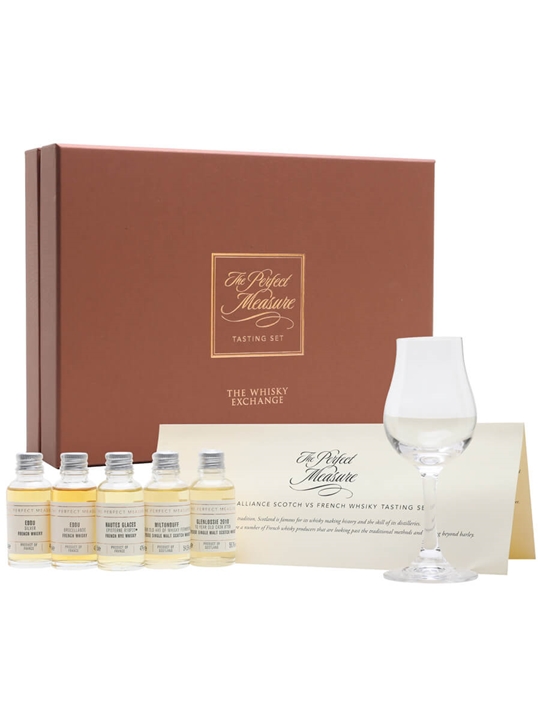 Auld Alliance Scotch vs French Whisky Tasting Set With Glass / 5x3cl