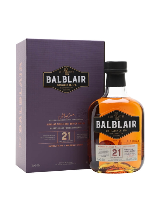 Balblair 21 Year Old Highland Single Malt Scotch Whisky