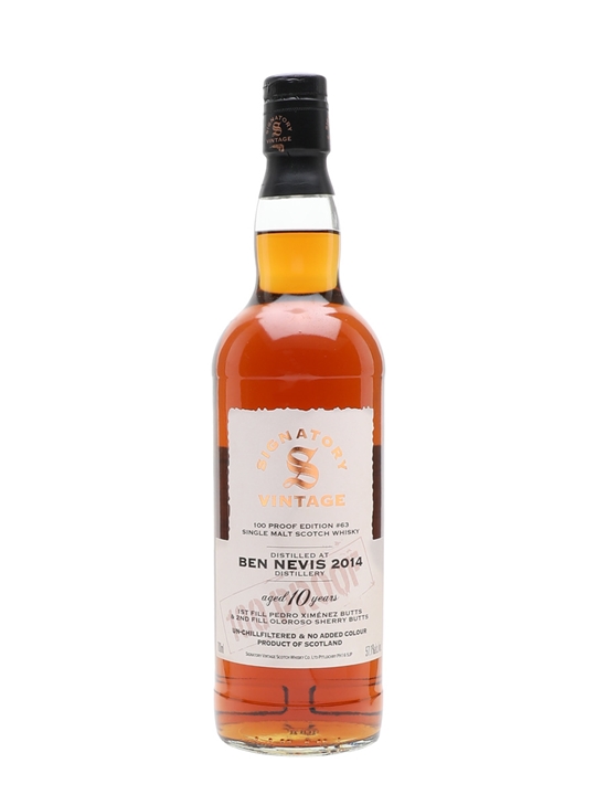 Ben Nevis 2014 / 10 Year Old / Signatory 100 Proof Edition 63 Highland Whisky