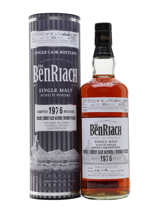 Benriach 1976 / 37 Year Old / Peated / Bourbon Finish Cask #5463 Speyside Whisky