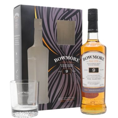 Bowmore 9 Year Old / Glass Set Islay Single Malt Scotch Whisky