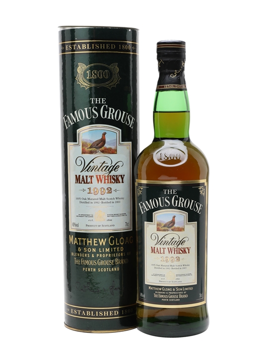 Famous Grouse Vintage 1992 / Bot.2003 Blended Malt Scotch Whisky