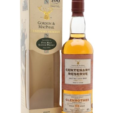 Glenrothes 1978 / Bot.1995 / Centenary Reserve / Gordon & MacPhail Speyside Whisky