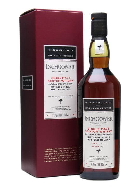 Inchgower 1993 / Bot.2009 / Managers' Choice / Sherry Cask Speyside Whisky