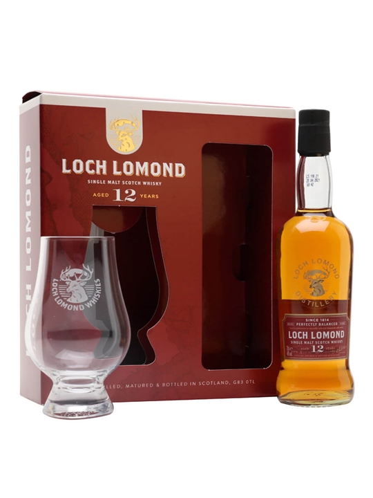 Loch Lomond 12 Year Old / Small Bottle / Glass Set Highland Whisky