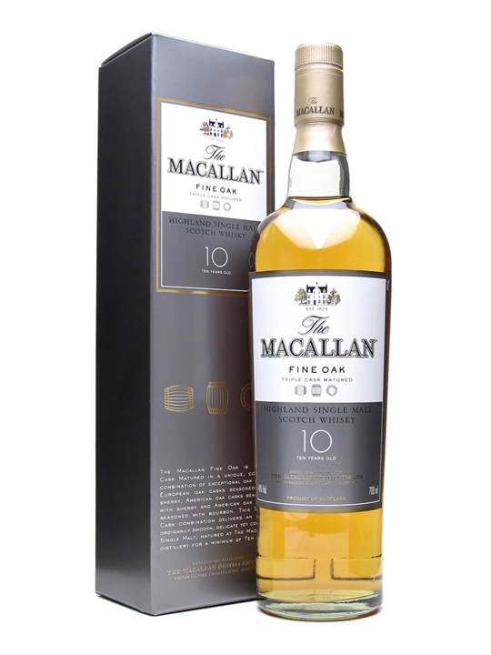 Macallan 10 Year Old Fine Oak Speyside Single Malt Scotch Whisky