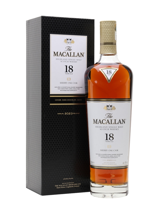 Macallan 18 Year Old / Sherry Oak / 2023 Release Speyside Whisky