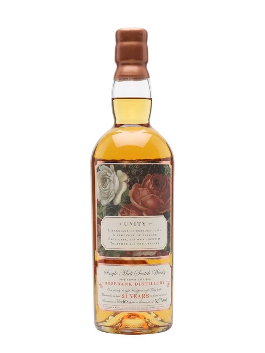Rosebank 21 Year Old Unity Lowland Single Malt Scotch Whisky