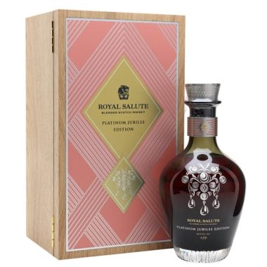 Royal Salute Platinum Jubilee / Pearl & Diamond Brooch (Pink) Blended Whisky