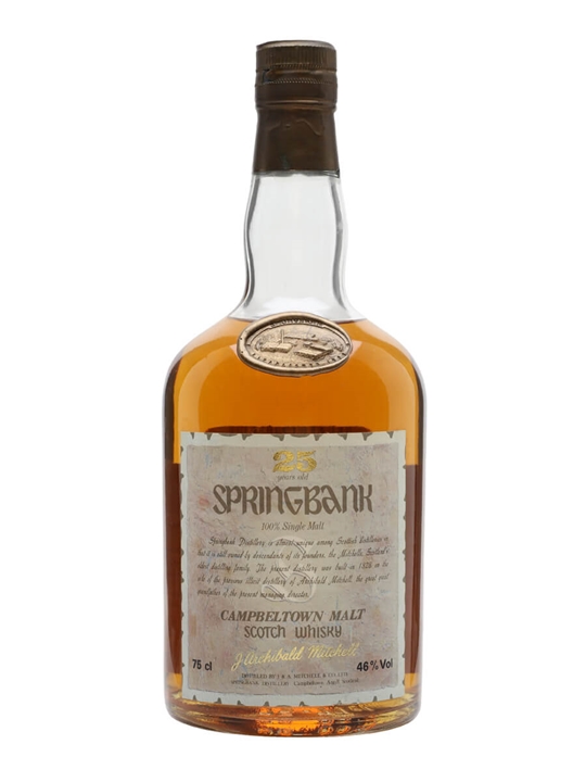Springbank 25 Year Old / Dumpy Bottle / Bot.1980s Campbeltown Whisky