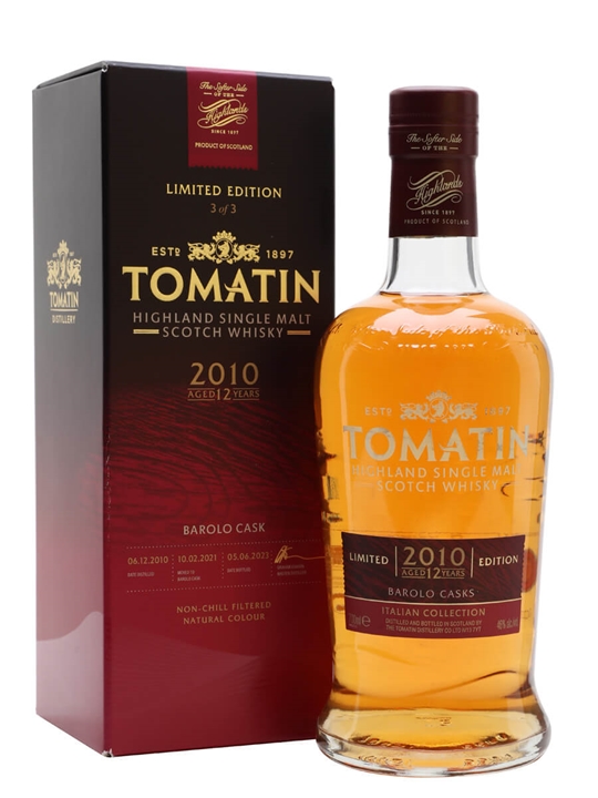 Tomatin 2010 / Barolo Finish / Italian Collection Highland Whisky