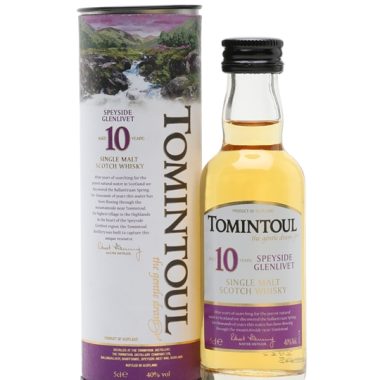 Tomintoul 10 Year Old / Miniature Speyside Single Malt Scotch Whisky