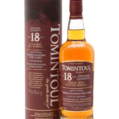 Tomintoul 18 Year Old / Kedem Port Cask Speyside Whisky