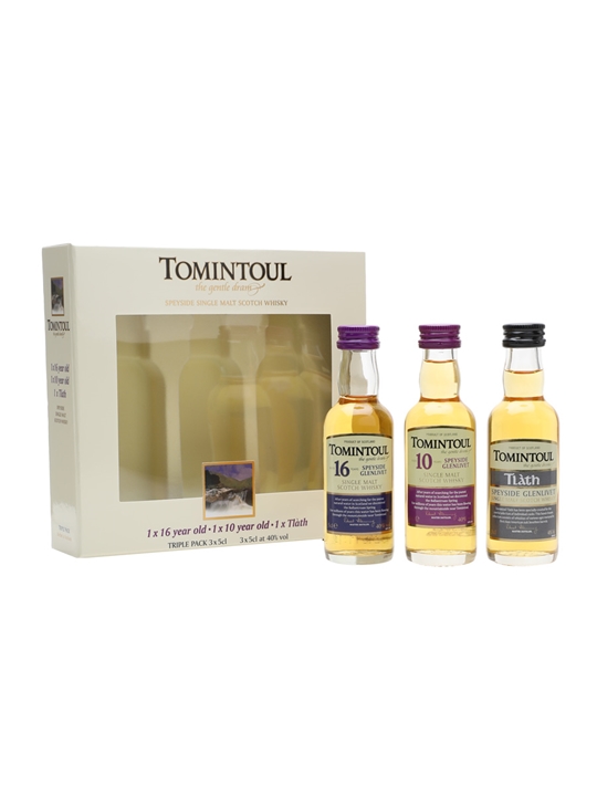 Tomintoul Tri-Pack / 40% / 10 Year Old, 16 Year Old & Tlath Speyside Whisky