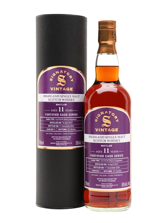 Whitlaw 2013 / 11 Year Old / PX Finish / Signatory for The Whisky Exchange Island Whisky