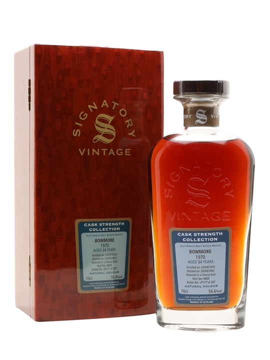 Bowmore 1970 / 34 Year Old / Sherry Butt / Signatory Islay Whisky