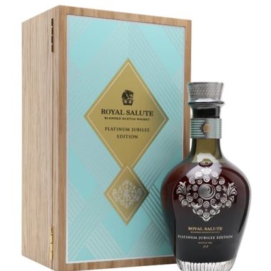 Royal Salute Platinum Jubilee / Queen Mary Brooch (Teal) Blended Whisky