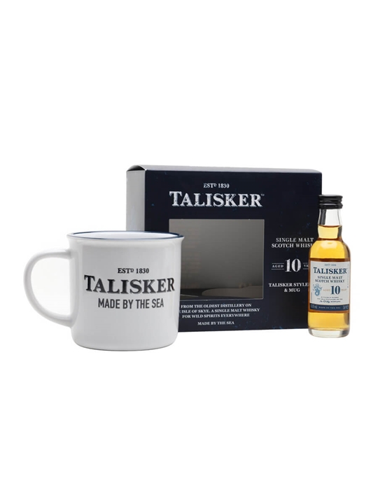 Talisker 10 Year Old Miniature and Mug Set Island Whisky 1 Talisker 10 Year Old Miniature and Mug Set Island Whisky