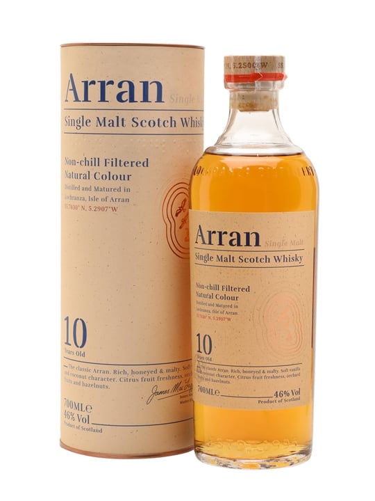 Arran 10 Year Old Island Single Malt Scotch Whisky 1 Arran 10 Year Old Island Single Malt Scotch Whisky