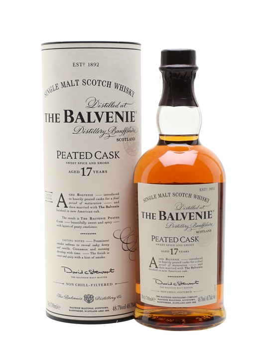 Balvenie 17 Year Old / Peated Cask Speyside Single Malt Scotch Whisky 1 Balvenie 17 Year Old / Peated Cask Speyside Single Malt Scotch Whisky