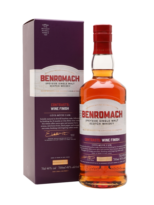 Benromach Contrasts 2014 / 12 Year Old / Cote Rotie Cask Speyside Whisky 1 Benromach Contrasts 2014 / 12 Year Old / Cote Rotie Cask Speyside Whisky