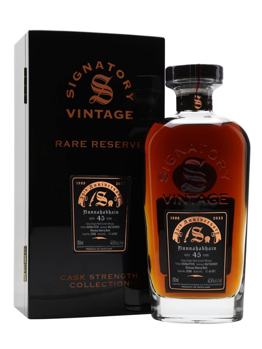 Bunnahabhain 1978 / 45 Year Old / Signatory 35th Anniversary Islay Whisky