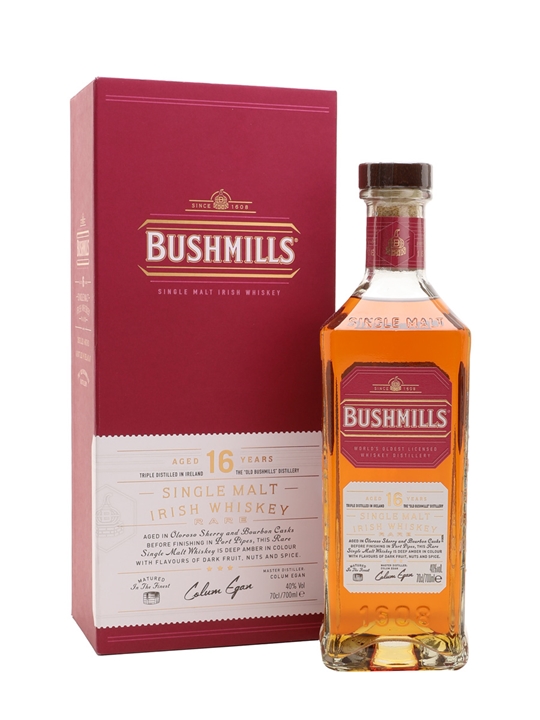 Bushmills 16 Year Old Single Malt Irish Single Malt Whiskey 1 Bushmills 16 Year Old Single Malt Irish Single Malt Whiskey