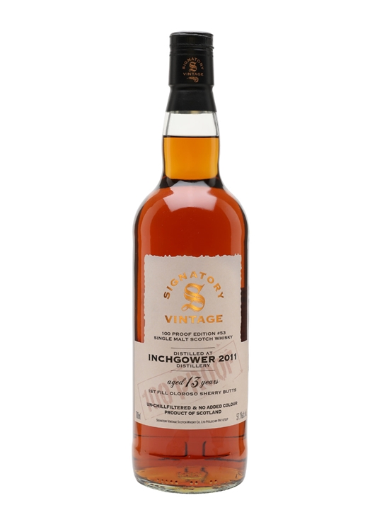 Inchgower 2011 / 13 Year Old / 100 Proof Edition #53 / Signatory Speyside Whisky 1 Inchgower 2011 / 13 Year Old / 100 Proof Edition #53 / Signatory Speyside Whisky
