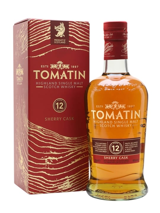 Tomatin 12 Year Old / Sherry Cask Highland Single Malt Scotch Whisky 1 Tomatin 12 Year Old / Sherry Cask Highland Single Malt Scotch Whisky