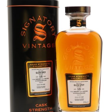 Glen Spey 2007 / 18 Year Old / Cask 4 / Signatory Cask Strength Speyside Whisky