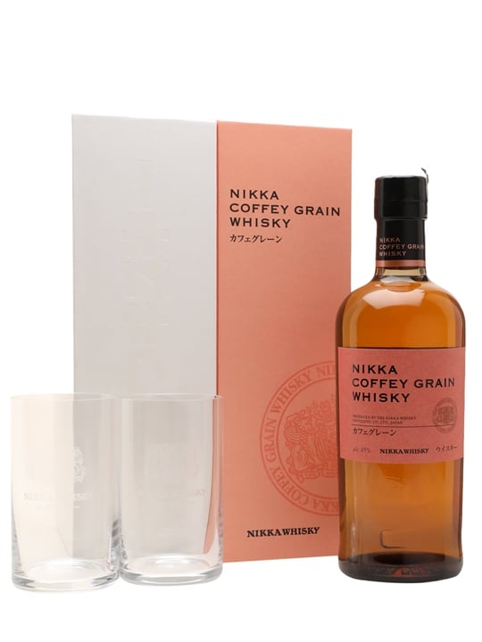 Nikka Coffey Grain Whisky & 2 Glass Gift Set Japanese Whisky 1 Nikka Coffey Grain Whisky & 2 Glass Gift Set Japanese Whisky