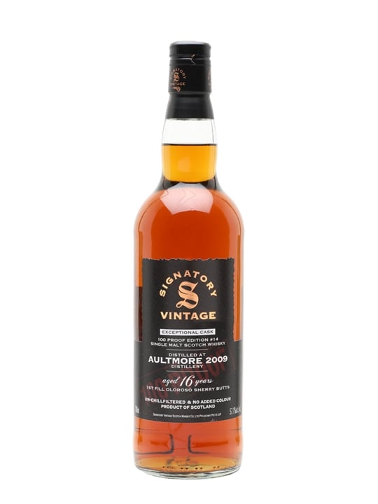 Aultmore 2009 / 16 Year Old / Signatory 100 Proof Exceptional #14 Speyside Whisky