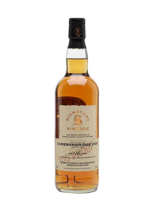 Cameronbridge 2009 / 16 Year Old / 100 Proof Edition #3 / Signatory Single Whisky