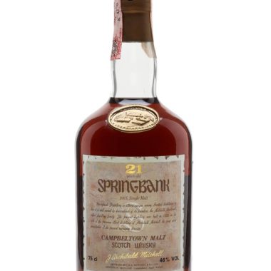 Springbank 21 Year Old / Dumpy Bottle / Bot.1980s Campbeltown Whisky