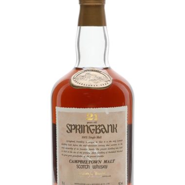 Springbank 21 Year Old / Dumpy Bottle / Bot.1990s Campbeltown Whisky