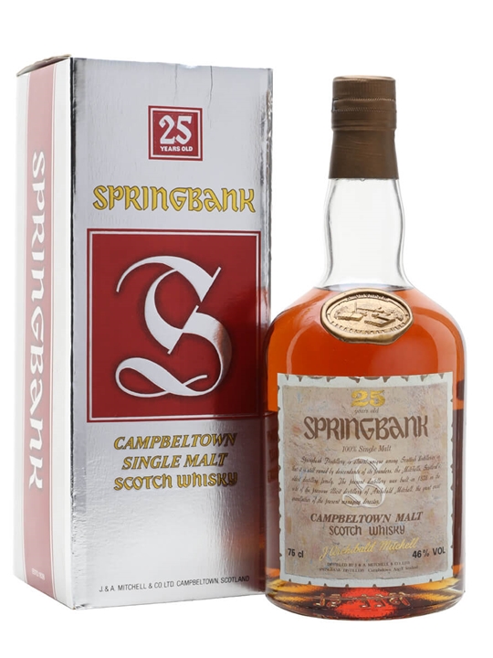 Springbank 25 Year Old / Dumpy Bottle / Bot.1980s Campbeltown Whisky