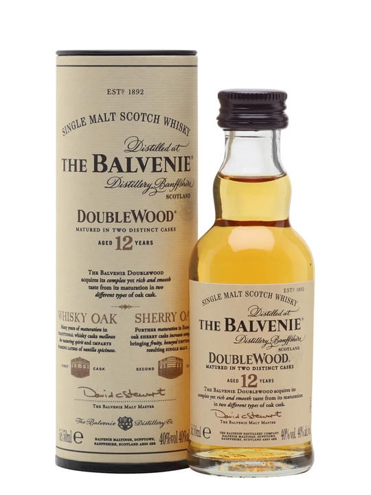 Balvenie 12 Year Old Doublewood Miniature / Gift Box Speyside Whisky
