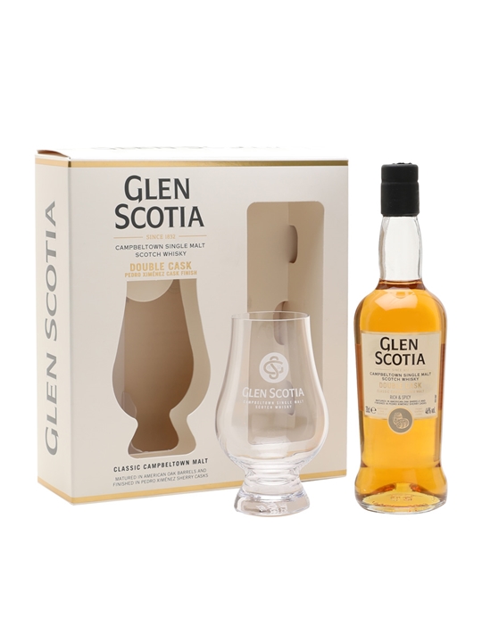 Glen Scotia Double Cask / Small Bottle / Glass Set Campbeltown Whisky