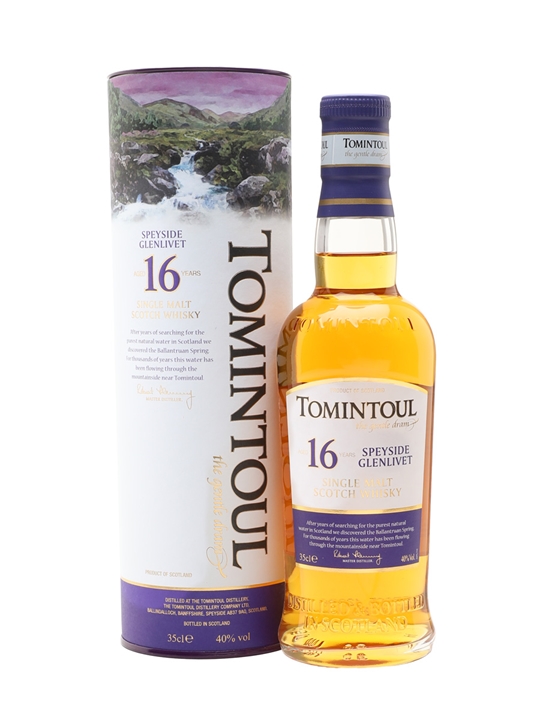 Tomintoul 16 Year Old / Half Bottle Speyside Single Malt Scotch Whisky